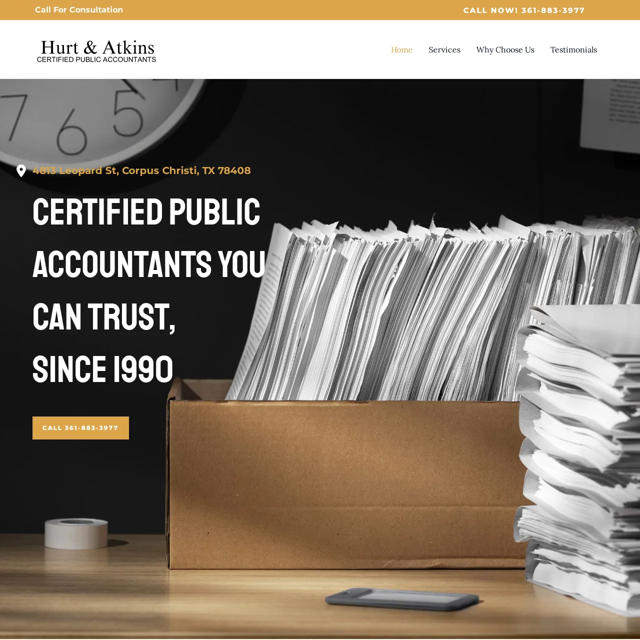 Hurt & Atkins CPA website